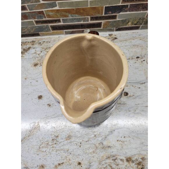 Antique North Star Pottery Milk Pitcher, Grape Trellis, 6-5/8" - Picture 3 of 5